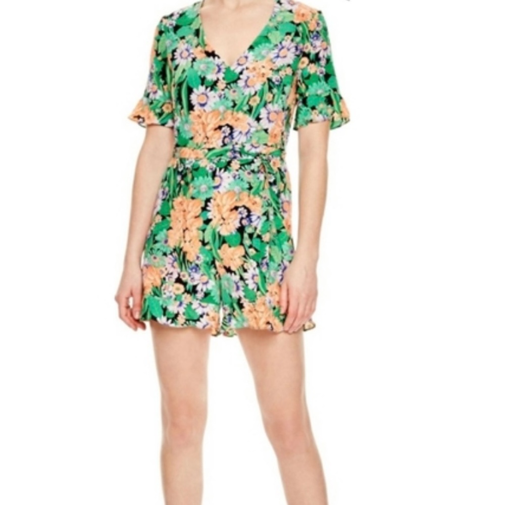 Sandro Women's Eudelin Green Floral Romper